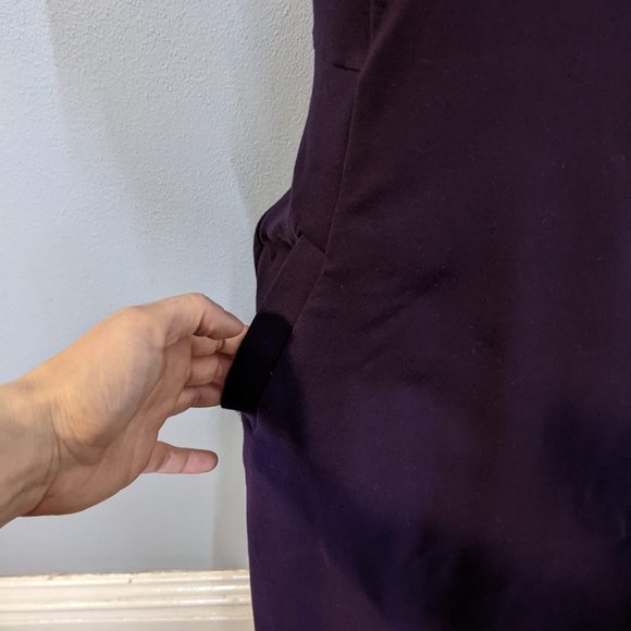 Purple Lands' End Ponte Pencil Dress with Pockets 4p - Picture 4 of 5